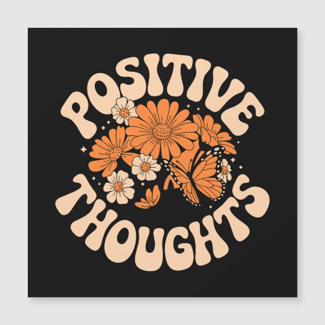 Pensamientos positivos - Flores y mariposas (Anverso)