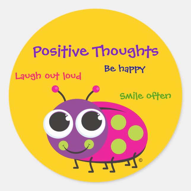Pensamientos positivos - Pegatinas de fallos (Anverso)