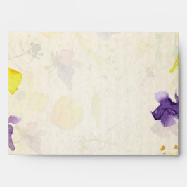 Pensamientos púrpuras perfectos que casan el sobre