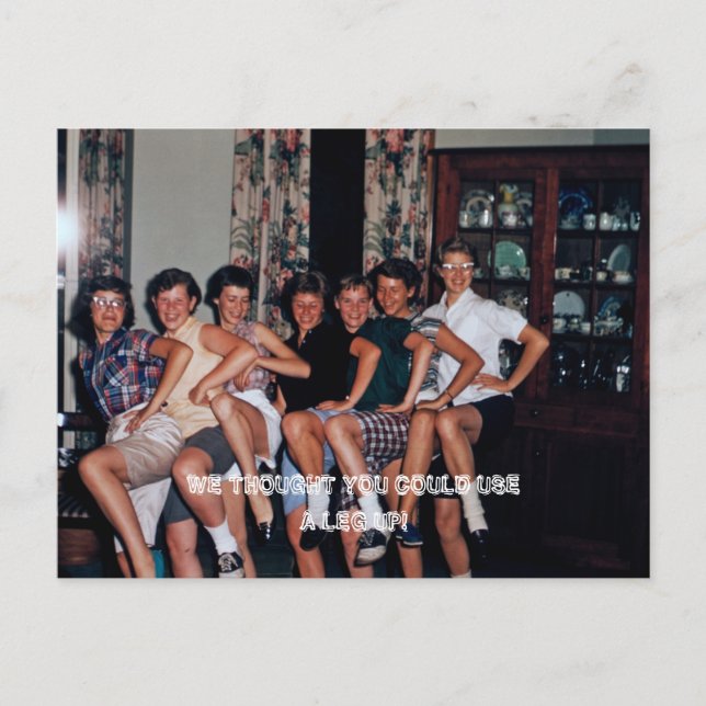 ¡Pensamos que podías usar una pierna! Postal de lo (Anverso)