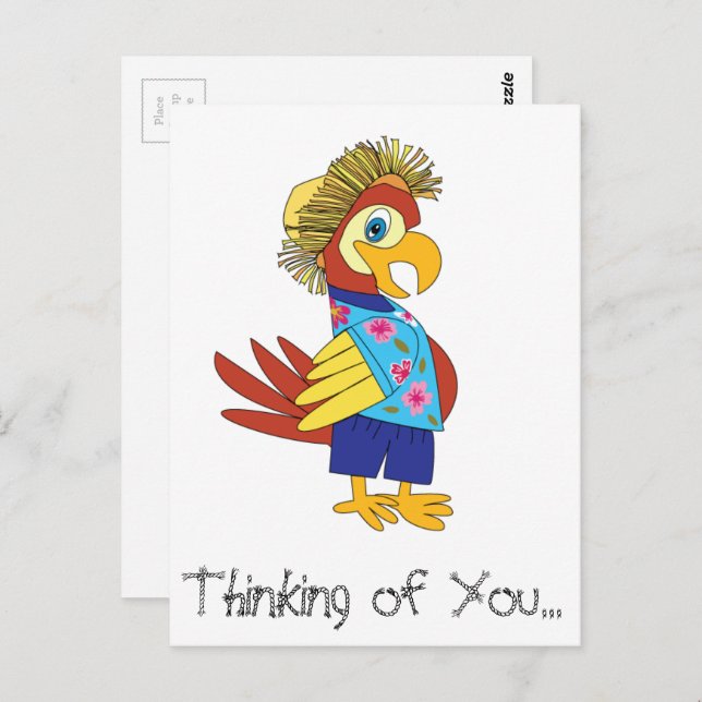Pensando en la postal del loro de tu isla (Anverso / Reverso)