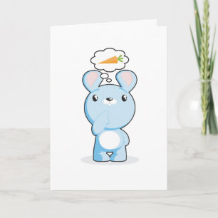 Pensando en la tarjeta de felicitación para coneji