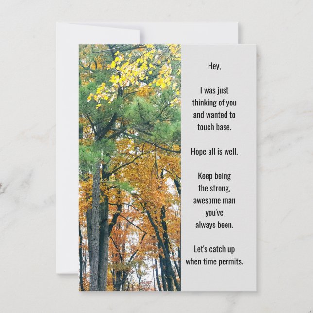 Pensando en su tarjeta de felicitación plana (Anverso)