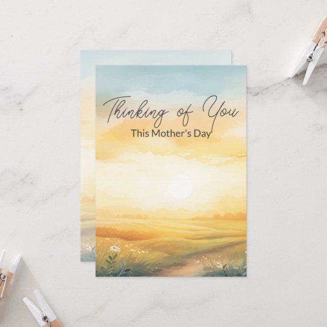 Pensando en ti esta tarjeta de felicitación del dí (Anverso/Reverso In Situ)