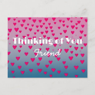 Pensando en ti, mi tarjeta postal de amigo