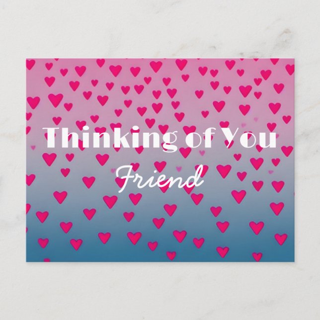 Pensando en ti, mi tarjeta postal de amigo (Anverso)