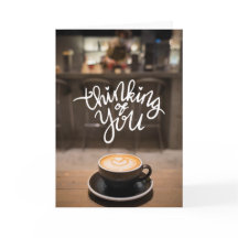 Pensando en Ti Sobre Café – Tarjeta de Arte de Cor