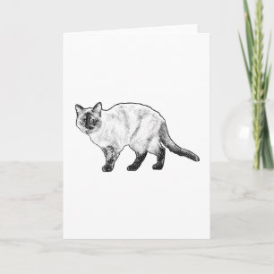Pensando en Ti, Tarjeta de Gato Curioso