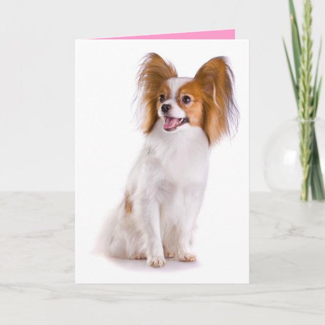 Pensando en ti tarjeta de saludo de perro pagino (Anverso)