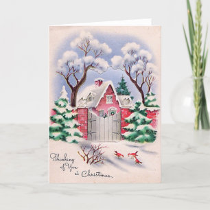 Pensando En Ti Vintage Navidad Winter Cottage