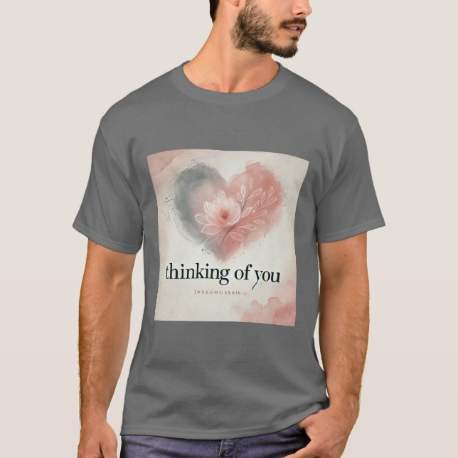 Pensando En Tu Camiseta Del Corazón Para Los Hombr (Anverso)