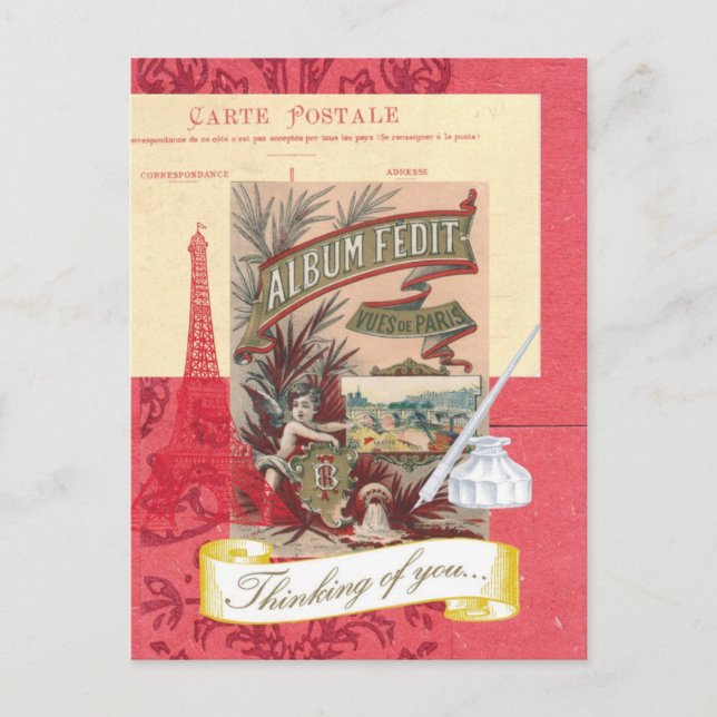 Pensando en tu postal universitaria parisina (Anverso)