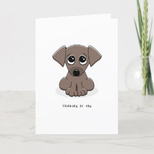 Pensando en tu tarjeta con un perro adorable