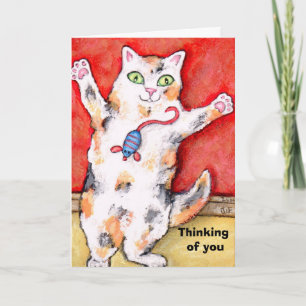 Pensando en tu tarjeta de felicitación para gatos