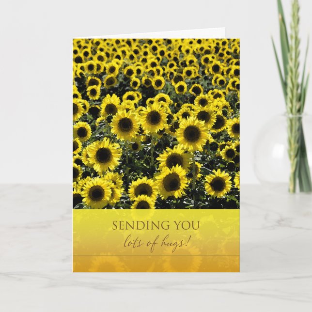Pensando en tu tarjeta de girasoles (Anverso)