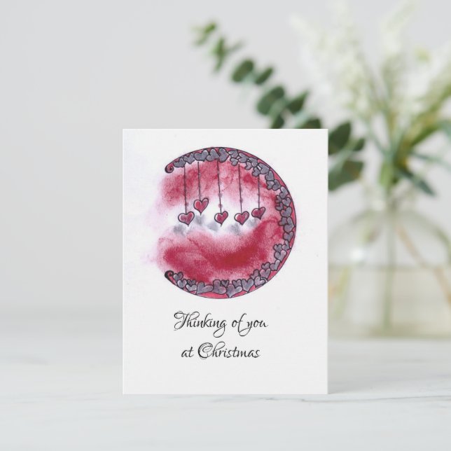 Pensando en tu tarjeta de vacaciones hecha a mano (Anverso de pie)