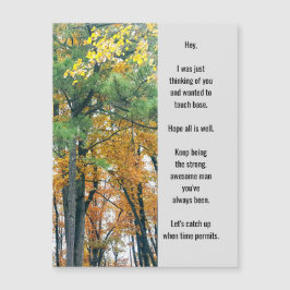 Pensando en tu tarjeta magnética de saludo