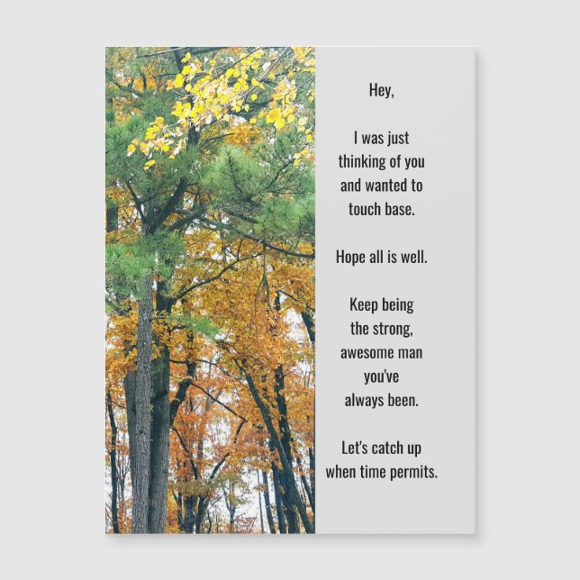 Pensando en tu tarjeta magnética de saludo (Anverso)