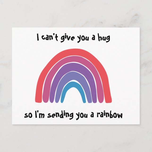 Pensando en tu tarjeta postal arcoiris (Anverso)