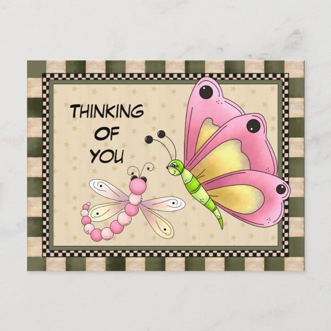 Pensando En Tu Tarjeta Postal De Saludo (Anverso)