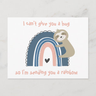 Pensando en tu tarjeta postal Rainbow Sloth