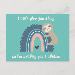 Pensando en tu tarjeta postal Rainbow Sloth