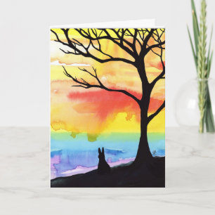 Pensando en usted Miss Conejo Tarjeta de Bihrle