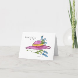 Pensando en usted*Tarjeta de nota en blanco Gorra