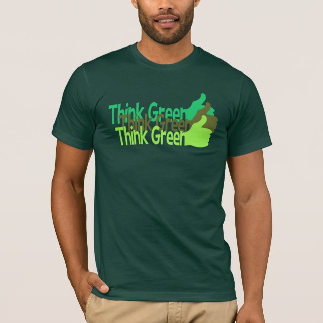 Pensar Camisa Verde - elegir estilo y color (Anverso)