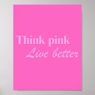 Pensar en arte Poster de paredes rosas