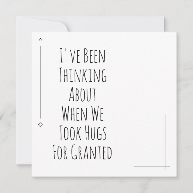 Pensar En Cuándo Nos Damos Por Sentados Los Abrazo (Anverso)