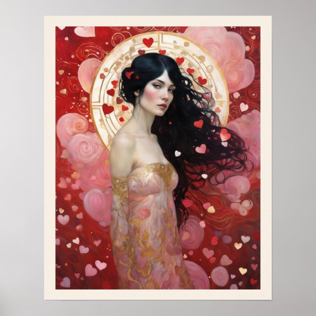 Pensar en el amor El día de San Valentín arte (Frente)