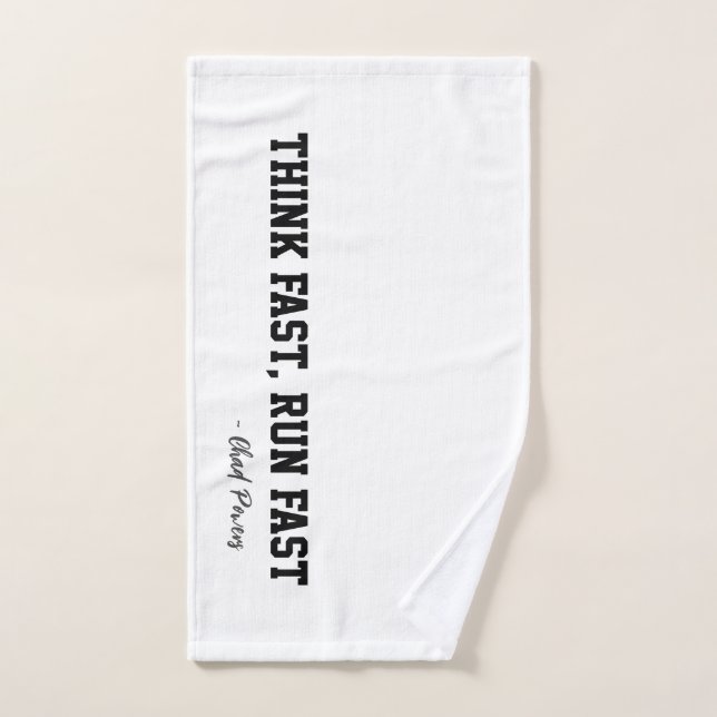 Pensar en la motivación rápida del fútbol deportiv (Toalla de mano)