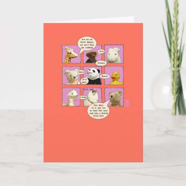 Pensar en los animales en la tarjeta de Windows (Anverso)