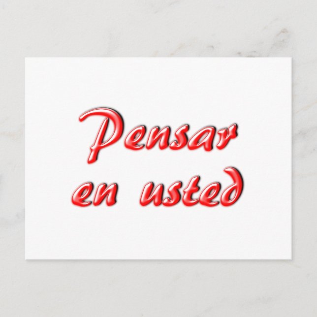 Pensar en tu tarjeta (Anverso)