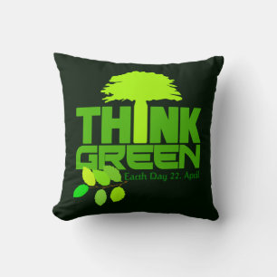PENSAR EN VERDE (Día de la Tierra) lanzar almohada