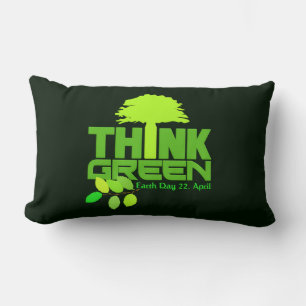 PENSAR EN VERDE (Día de la Tierra) lanzar almohada