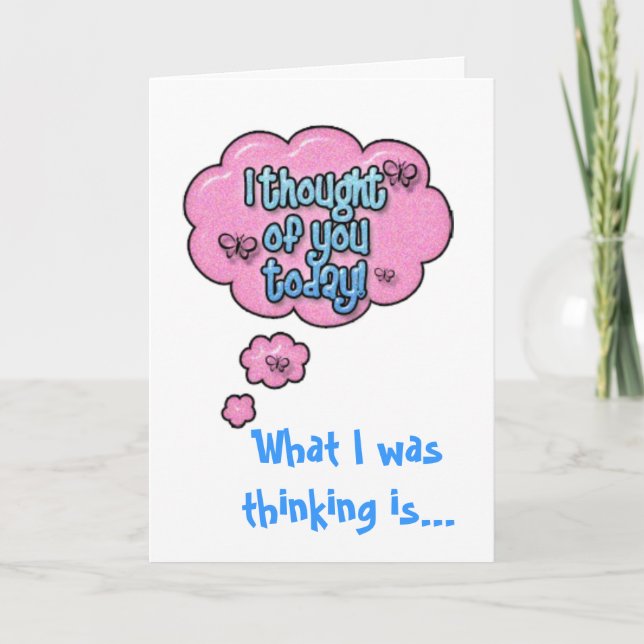 Pensé en ti hoy tarjeta de felicitación (Anverso)