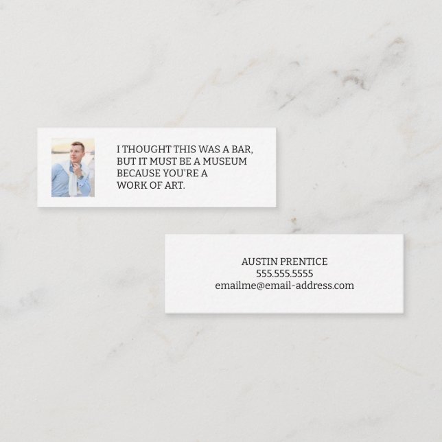 Pensé que era una tarjeta de llamadas con fotos de (Anverso / Reverso)