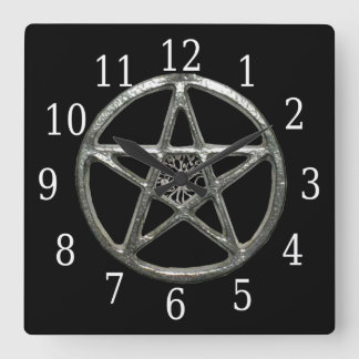 Pentáculo Árbol De Vida Reloj Cuadrado