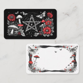 Pentáculo de hongos en blanco para tarjetas Oracle