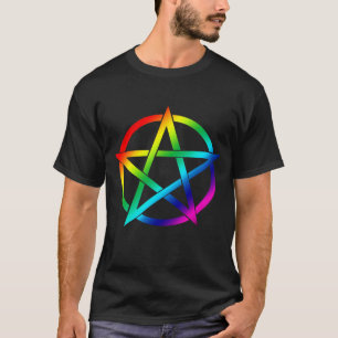 Pentáculo del arco iris para el camisetas oscuro