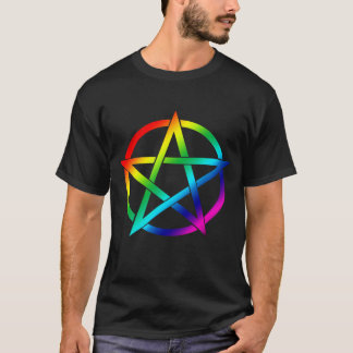 Pentáculo del arco iris para el camisetas oscuro