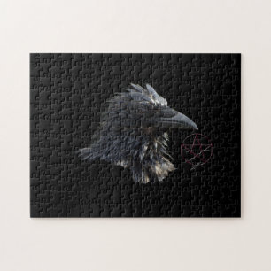 Pentáculo Gótico Puzzle de Cuervos Wiccan