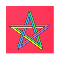 Pentáculo mágico arte mural Metalizado