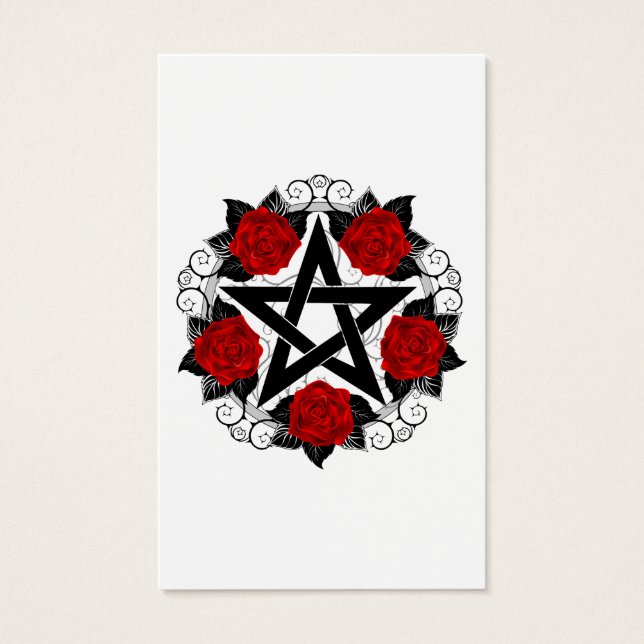 Pentagram con rosas rojas (Anverso)