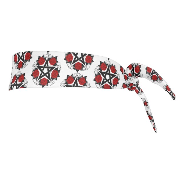 Pentagram con rosas rojas (Girar 90)