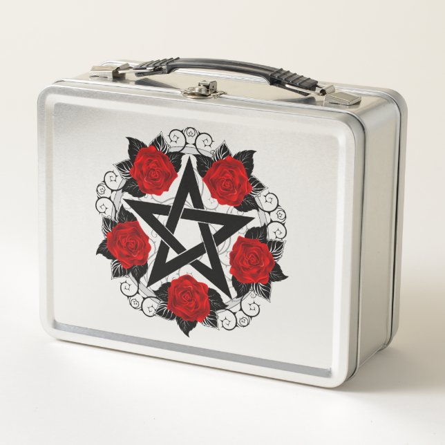 Pentagram con rosas rojas (Anverso)