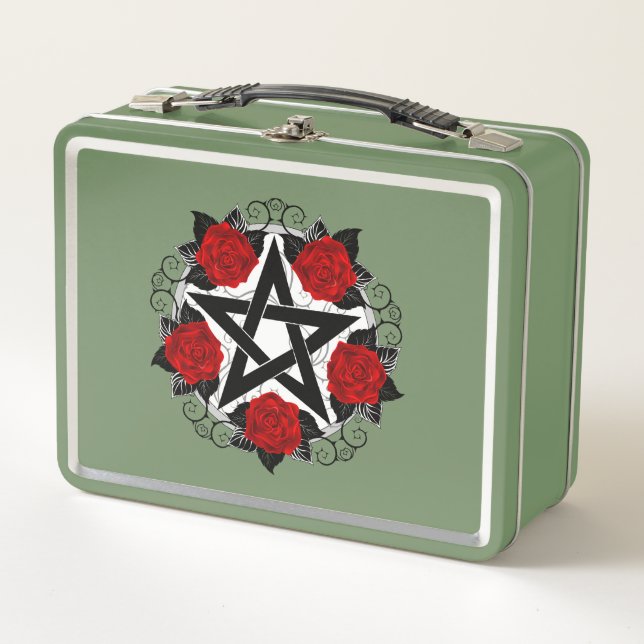 Pentagram con rosas rojas (Anverso)