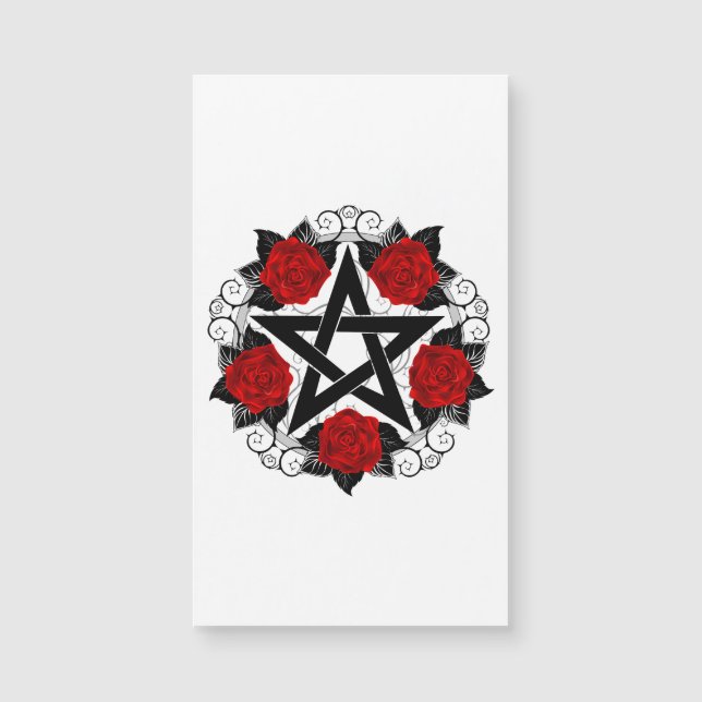 Pentagram con rosas rojas (Anverso)